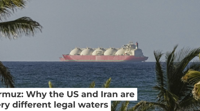 A vessel heads toward the Strait of Hormuz on April 8, 2026. Shady Alassar/Anadolu via Getty Images